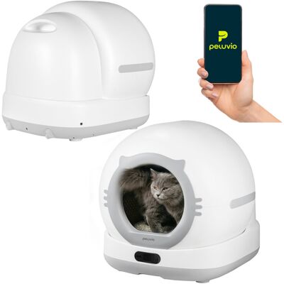 SAMOCZYSZCZĄCA AUTOMATYCZNA KUWETA DLA KOTA WI-FI aplikacja Peluvio Pearl SAMOCZYSZCZĄCA AUTOMATYCZNA KUWETA DLA KOTA WI-FI aplikacja Peluvio Pearl
