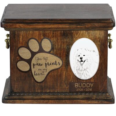 Samojed, Samoyed, Samojedskaja - skrzynia pamiątkowa psa, personalizowana skrzynia ze zdjęciem, skrzynia ze zdjęciem psa marki Art-Dog Samojed, Samoyed, Samojedskaja - skrzynia pamiątkowa psa, personalizowana skrzynia ze zdjęciem, skrzynia ze zdjęciem psa marki Art-Dog
