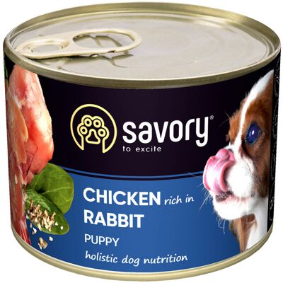 Savory Savor mokra karma puppy junior wszystkie rasy kurczak królik 12x200g Savory Savor mokra karma puppy junior wszystkie rasy kurczak królik 12x200g