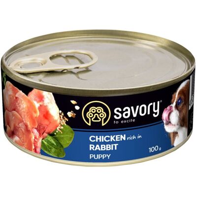 Savory mokra karma puppy junior wszystkie rasy kurczak królik 12x100g Savory mokra karma puppy junior wszystkie rasy kurczak królik 12x100g