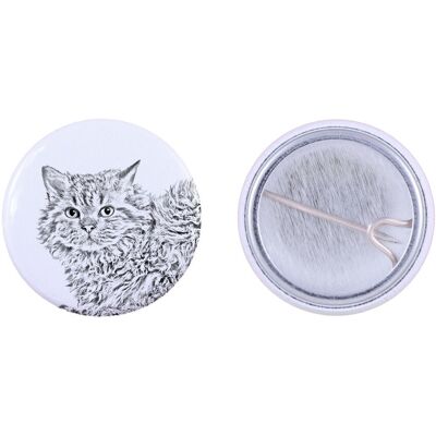Selkirk Rex Kot długowłosy - ozdoba plecaka, personalizowana przypinka, idealny gadżet dla miłośników zwierząt marki Art-Dog Selkirk Rex Kot długowłosy - ozdoba plecaka, personalizowana przypinka, idealny gadżet dla miłośników zwierząt marki Art-Dog