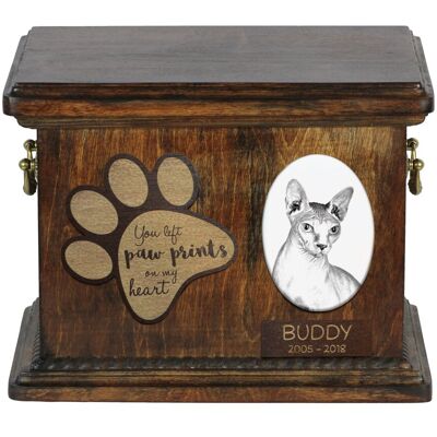 Sfinks - skrzynia pamiątkowa kota, skrzynia dla kota ze zdjęciem, personalizowane pudełko na kocie pamiątki marki Art-Dog Sfinks - skrzynia pamiątkowa kota, skrzynia dla kota ze zdjęciem, personalizowane pudełko na kocie pamiątki marki Art-Dog