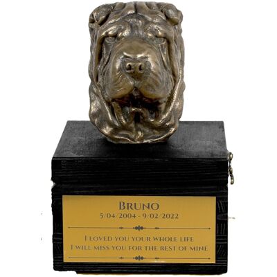 Shar Pei - urna z grawerem i rzeźbą psa, ostatnie pożeganie, produkt ręcznie wykonany marki Art-Dog Shar Pei - urna z grawerem i rzeźbą psa, ostatnie pożeganie, produkt ręcznie wykonany marki Art-Dog