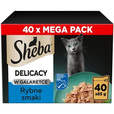 SHEBA Delicacy Rybne w galaretce 40x85g SHEBA Delicacy Rybne w galaretce 40x85g