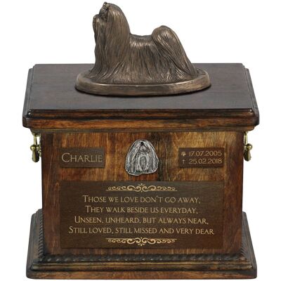 Shih Tzu, Shi tsu, Shi-Tzu, Szi-cu, Szitzu - skrzynia pamiątkowa psa, skrzynia ze statuetką, personalizowana skrzynia na psie pamiątki marki Art-Dog Shih Tzu, Shi tsu, Shi-Tzu, Szi-cu, Szitzu - skrzynia pamiątkowa psa, skrzynia ze statuetką, personalizowana skrzynia na psie pamiątki marki Art-Dog