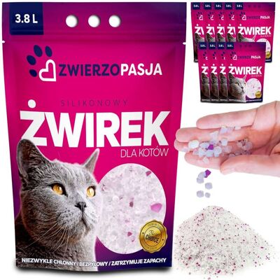 Silikonowy żwirek dla kota ZWIERZOPASJA komplet 10 X 3,8 L Silikonowy żwirek dla kota ZWIERZOPASJA komplet 10 X 3,8 L