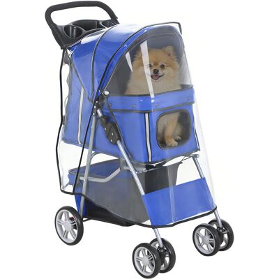 PawHut składany wózek dla psa, wózek dla kota do 10 kg z pokrowcem przeciwdeszczowym, paski odblaskowe, zmywalny kosz do przechowywania, poduszka, okienka .. PawHut składany wózek dla psa, wózek dla kota do 10 kg z pokrowcem przeciwdeszczowym, paski odblaskowe, zmywalny kosz do przechowywania, poduszka, okienka ..