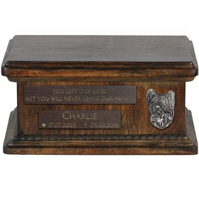 Skye Terrier - drewniana skrzynia pamiątkowa psa, personalizowana skrzynia, niewielka skrzynia na psie pamiątki marki Art-Dog Skye Terrier - drewniana skrzynia pamiątkowa psa, personalizowana skrzynia, niewielka skrzynia na psie pamiątki marki Art-Dog