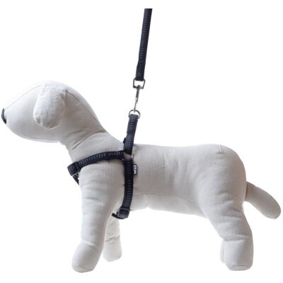Smycz+szelki Soft Style Happet Czarne Odblask Xl 2.5cm Smycz+szelki Soft Style Happet Czarne Odblask Xl 2.5cm