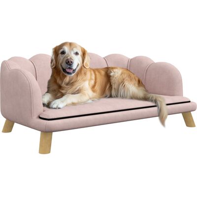 PawHut Sofa dla psa, z oparciem i nogami, Różowe PawHut Sofa dla psa, z oparciem i nogami, Różowe