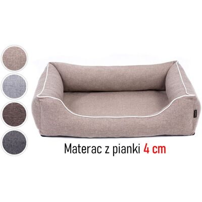 Inny producent Solidne legowisko kanapa łóżko materac mata dla małego psa 80x60 Sofa Mallorca TwinFoam pianka 4 cm rozbieralne rozmiar M beżowe/białe Inny producent Solidne legowisko kanapa łóżko materac mata dla małego psa 80x60 Sofa Mallorca TwinFoam pianka 4 cm rozbieralne rozmiar M beżowe/białe
