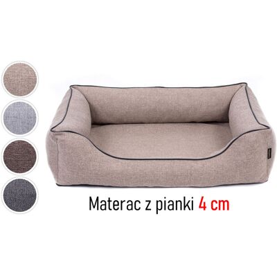 Inny producent Solidne legowisko kanapa łóżko materac mata dla małego psa 80x60 Sofa Mallorca TwinFoam pianka 4 cm rozbieralne rozmiar M beżowe/czarne Inny producent Solidne legowisko kanapa łóżko materac mata dla małego psa 80x60 Sofa Mallorca TwinFoam pianka 4 cm rozbieralne rozmiar M beżowe/czarne