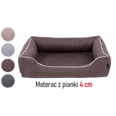 Inny producent Solidne legowisko kanapa łóżko materac mata dla małego psa 80x60 Sofa Mallorca TwinFoam pianka 4 cm rozbieralne rozmiar M brązowe/białe Inny producent Solidne legowisko kanapa łóżko materac mata dla małego psa 80x60 Sofa Mallorca TwinFoam pianka 4 cm rozbieralne rozmiar M brązowe/białe