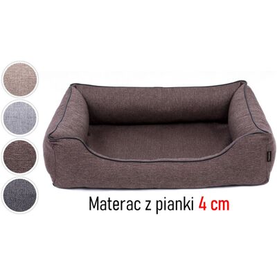 Inny producent Solidne legowisko kanapa łóżko materac mata dla małego psa 80x60 Sofa Mallorca TwinFoam pianka 4 cm rozbieralne rozmiar M brązowe/czarne Inny producent Solidne legowisko kanapa łóżko materac mata dla małego psa 80x60 Sofa Mallorca TwinFoam pianka 4 cm rozbieralne rozmiar M brązowe/czarne