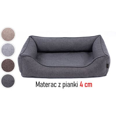 Inny producent Solidne legowisko kanapa łóżko materac mata dla małego psa 80x60 Sofa Mallorca TwinFoam pianka 4 cm rozbieralne rozmiar M ciemnoszare/czarne Inny producent Solidne legowisko kanapa łóżko materac mata dla małego psa 80x60 Sofa Mallorca TwinFoam pianka 4 cm rozbieralne rozmiar M ciemnoszare/czarne