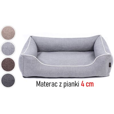 Inny producent Solidne legowisko kanapa łóżko materac mata dla małego psa 80x60 Sofa Mallorca TwinFoam pianka 4 cm rozbieralne rozmiar M jasnoszare/białe Inny producent Solidne legowisko kanapa łóżko materac mata dla małego psa 80x60 Sofa Mallorca TwinFoam pianka 4 cm rozbieralne rozmiar M jasnoszare/białe