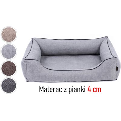 Inny producent Solidne legowisko kanapa łóżko materac mata dla małego psa 80x60 Sofa Mallorca TwinFoam pianka 4 cm rozbieralne rozmiar M jasnoszare/czarne Inny producent Solidne legowisko kanapa łóżko materac mata dla małego psa 80x60 Sofa Mallorca TwinFoam pianka 4 cm rozbieralne rozmiar M jasnoszare/czarne