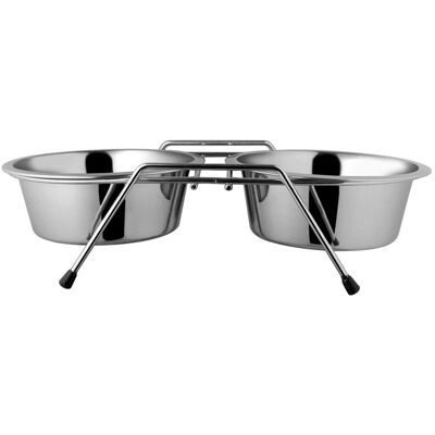 Stojak Happet druciany + 2 miski 25cm Stojak Happet druciany + 2 miski 25cm