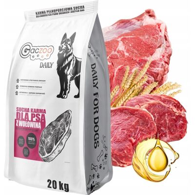 ABC Sucha karma dla psa Gaczoo Daily Wołowina 20 kg Adult Dog z Witaminami ABC Sucha karma dla psa Gaczoo Daily Wołowina 20 kg Adult Dog z Witaminami