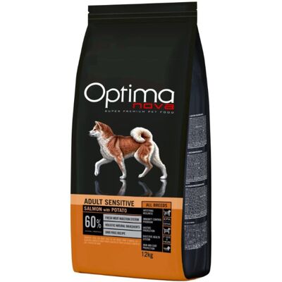 Sucha karma dla psa Optimanova Adult Sensitive Salmon & Potato 12kg Sucha karma dla psa Optimanova Adult Sensitive Salmon & Potato 12kg