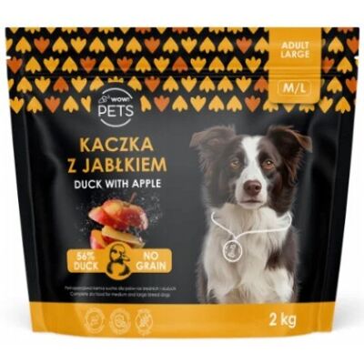 Inny producent Sucha karma dla psa WOW!PETS Kaczka z jabłkiem średnie/duże rasy 2kg Inny producent Sucha karma dla psa WOW!PETS Kaczka z jabłkiem średnie/duże rasy 2kg