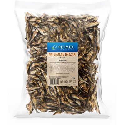 Suszone smaczki trenerki dla psa szprotki duże opakowanie 1 kg 1000g petmex Suszone smaczki trenerki dla psa szprotki duże opakowanie 1 kg 1000g petmex