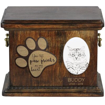 Syberyjski - skrzynia pamiątkowa kota, skrzynia dla kota ze zdjęciem, personalizowane pudełko na kocie pamiątki marki Art-Dog Syberyjski - skrzynia pamiątkowa kota, skrzynia dla kota ze zdjęciem, personalizowane pudełko na kocie pamiątki marki Art-Dog