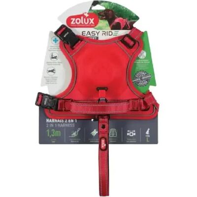 Zolux Szelki ze smyczą automatyczną Easyride L czerwone Zolux Szelki ze smyczą automatyczną Easyride L czerwone