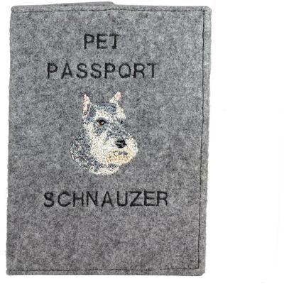 Sznaucer, Schnauzer I - etui na paszport psa, pokrowiec na dokumenty, prezent dla podróżnika od marki Art-Dog Sznaucer, Schnauzer I - etui na paszport psa, pokrowiec na dokumenty, prezent dla podróżnika od marki Art-Dog
