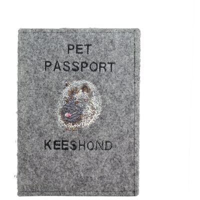 Szpic wilczy, Keeshond - etui na paszport psa, pokrowiec na dokumenty, prezent dla podróżnika od marki Art-Dog Szpic wilczy, Keeshond - etui na paszport psa, pokrowiec na dokumenty, prezent dla podróżnika od marki Art-Dog