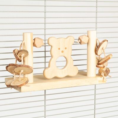 Parrot Planet Teddy Bear Swing - zabawka do klatki z figurką misia dla papug ok. 23 x 12 x 13 cm Parrot Planet Teddy Bear Swing - zabawka do klatki z figurką misia dla papug ok. 23 x 12 x 13 cm