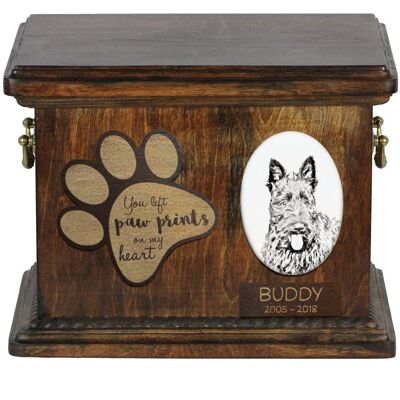 Terier szkocki, Aberdeen Terrier - skrzynia pamiątkowa psa, personalizowana skrzynia ze zdjęciem, skrzynia ze zdjęciem psa marki Art-Dog Terier szkocki, Aberdeen Terrier - skrzynia pamiątkowa psa, personalizowana skrzynia ze zdjęciem, skrzynia ze zdjęciem psa marki Art-Dog