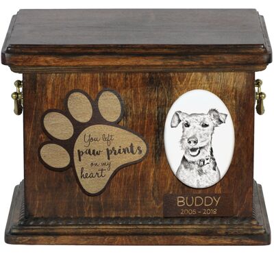 Terier walijski, Welsh Terrier - skrzynia pamiątkowa psa, personalizowana skrzynia ze zdjęciem, skrzynia ze zdjęciem psa marki Art-Dog Terier walijski, Welsh Terrier - skrzynia pamiątkowa psa, personalizowana skrzynia ze zdjęciem, skrzynia ze zdjęciem psa marki Art-Dog