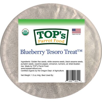 Parrot Planet Top's Tesoro Parrot Treat - BLUEBERRY - Ekologiczny przysmak dla Papug o smaku borówki 44g Parrot Planet Top's Tesoro Parrot Treat - BLUEBERRY - Ekologiczny przysmak dla Papug o smaku borówki 44g