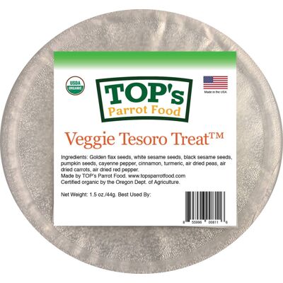 Parrot Planet Top's Tesoro Parrot Treat - VEGGIE - Ekologiczny przysmak dla Papug z warzywami 44g Parrot Planet Top's Tesoro Parrot Treat - VEGGIE - Ekologiczny przysmak dla Papug z warzywami 44g