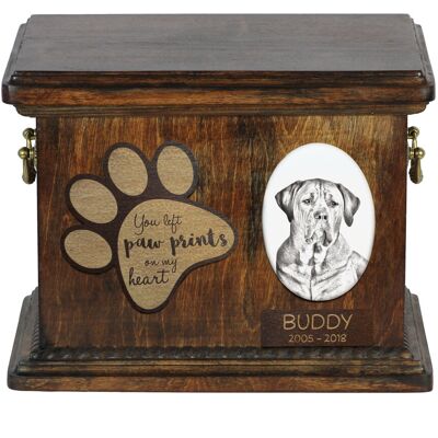 Tosa Inu, Tosa-inu, Mastif japoński - skrzynia pamiątkowa psa, personalizowana skrzynia ze zdjęciem, skrzynia ze zdjęciem psa marki Art-Dog Tosa Inu, Tosa-inu, Mastif japoński - skrzynia pamiątkowa psa, personalizowana skrzynia ze zdjęciem, skrzynia ze zdjęciem psa marki Art-Dog