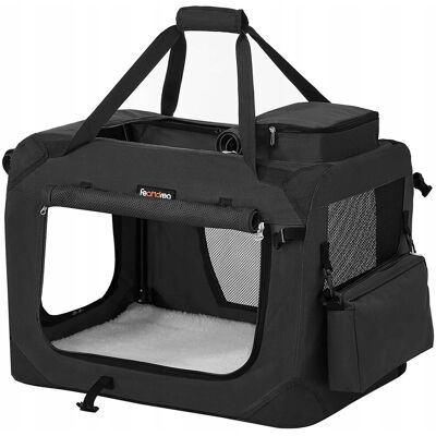 Inny producent Transporter dla psa kota M czarny 60x42x42 cm do 11kg Z WADĄ Inny producent Transporter dla psa kota M czarny 60x42x42 cm do 11kg Z WADĄ