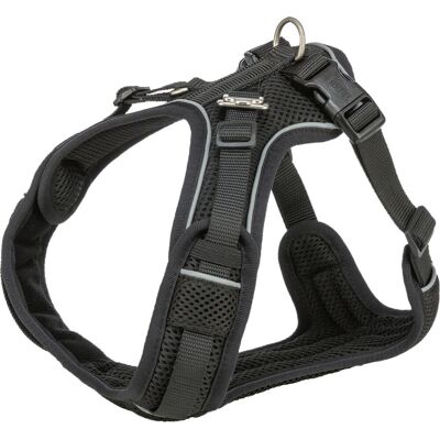Trixie Premium FlexMesh szelki dla psa czarne S-M: 48-69cm/20mm dostosowane dla mopsów i buldogów Trixie Premium FlexMesh szelki dla psa czarne S-M: 48-69cm/20mm dostosowane dla mopsów i buldogów