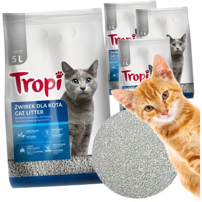TROPI Żwirek bentonitowy 4x5L TROPI Żwirek bentonitowy 4x5L