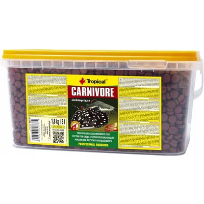 Tropical Carnivore Jedzenie dla Dużych Ryb i Rojków - 3L Tropical Carnivore Jedzenie dla Dużych Ryb i Rojków - 3L