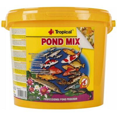 Tropical Pond Mix Mieszanka pokarmu dla wszystkich ryb w oczku wodnym 5L Tropical Pond Mix Mieszanka pokarmu dla wszystkich ryb w oczku wodnym 5L