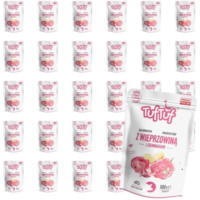 Tuf Tuf TufTuf mokra karma dla psa Wieprzowina Ziemniak saszetka 30x500g Mielonka Tuf Tuf TufTuf mokra karma dla psa Wieprzowina Ziemniak saszetka 30x500g Mielonka