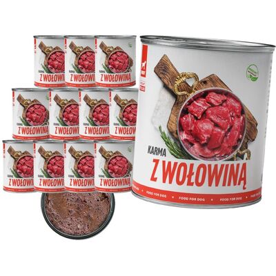 Tuf Tuf TufTuf mokra karma dla psa Wołowina puszka 12x800g Mielonka Tuf Tuf TufTuf mokra karma dla psa Wołowina puszka 12x800g Mielonka