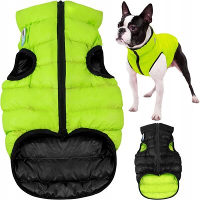 Collar Company UBRANKO DLA PSA kurtka dwustronna zimowa, jasnozielona-czarna XXXS (XS22) Collar Company UBRANKO DLA PSA kurtka dwustronna zimowa, jasnozielona-czarna XXXS (XS22)
