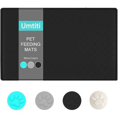 Inny producent UMTITI Mata Pod Miskę Dla Psa Kota 60x40cm Czarna Silikonowa Inny producent UMTITI Mata Pod Miskę Dla Psa Kota 60x40cm Czarna Silikonowa