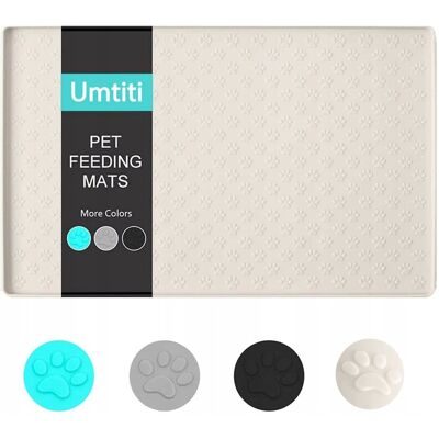 Inny producent UMTITI Mata Pod Miskę Dla Psa Kota 60x40cm Silikonowa Wodoodporna Kremowa Inny producent UMTITI Mata Pod Miskę Dla Psa Kota 60x40cm Silikonowa Wodoodporna Kremowa
