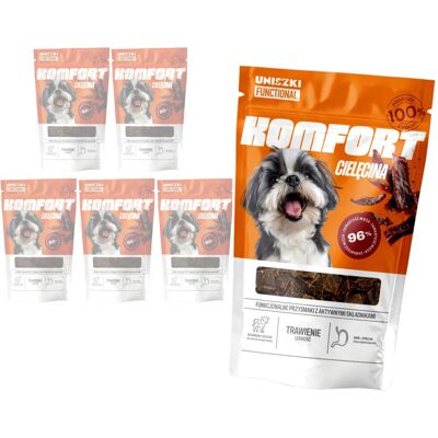 Uniszki Functional Komfort 6x90g Naturalny Przysmak Dla Psa z Cielęciną Trawienie i Lekkość Uniszki Functional Komfort 6x90g Naturalny Przysmak Dla Psa z Cielęciną Trawienie i Lekkość