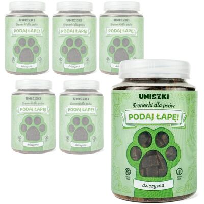 Uniszki Trenerki Dziczyzna 6x150g Przysmak Treningowy Dla Psa Uniszki Trenerki Dziczyzna 6x150g Przysmak Treningowy Dla Psa