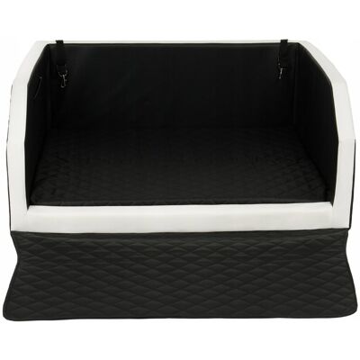 PQP - Hundeseng Transport - Czarny/Biały - 100x70 cm - Dog Car Bed PQP - Hundeseng Transport - Czarny/Biały - 100x70 cm - Dog Car Bed