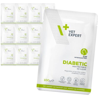 Vetexpert Veterinary Diet Diabetic Cat 12x100g Mokra Weterynaryjna Karma Dla Kotów Z Cukrzycą Vetexpert Veterinary Diet Diabetic Cat 12x100g Mokra Weterynaryjna Karma Dla Kotów Z Cukrzycą